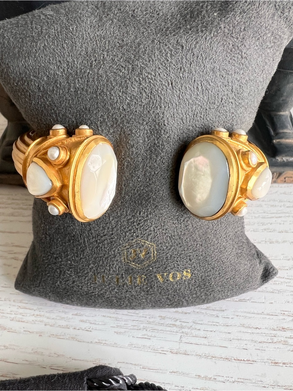 Julie Vos Gold and Mother-of-Pearl Bracelet Cuff